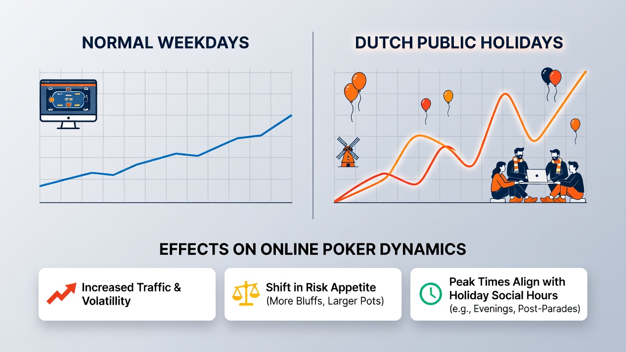 Vergelijking van online pokeractiviteit voor en tijdens feestdagen met focus op regionale verschillen in Nederland